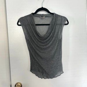 Helmut Lang Grey Cowl Neck Tank Top Grey P